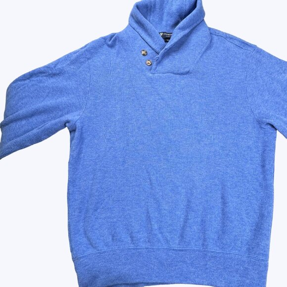 Cremieux Men's Pullover Sweater Size Medium Blue High Collar Long Sleeve - Picture 5 of 7